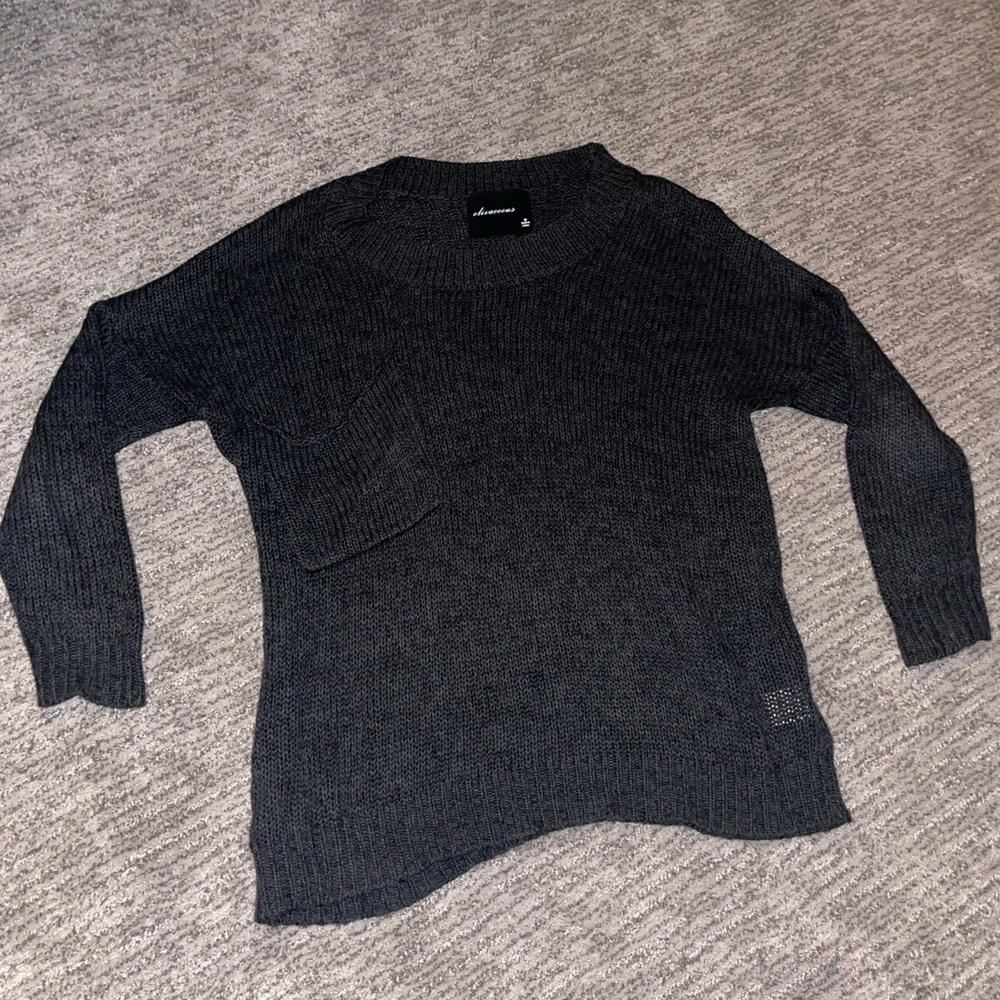Gray oversized sweater